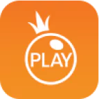 Pragmatic Play logo featuring orange crown icon and brand name text on white background.